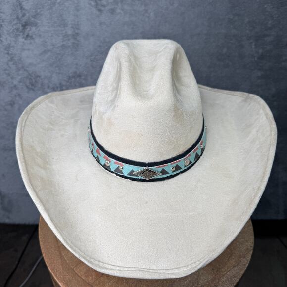 Western Cowboy BULLHIDE FUR Hat BY MonteCarlo HAT COMPANY SMALL SIZE UNISEX - Picture 6 of 14